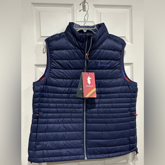 Cotopaxi Women’s Large Fuego Down Insulated Puff Vest Navy Blue Maritime NWT - Picture 1 of 15